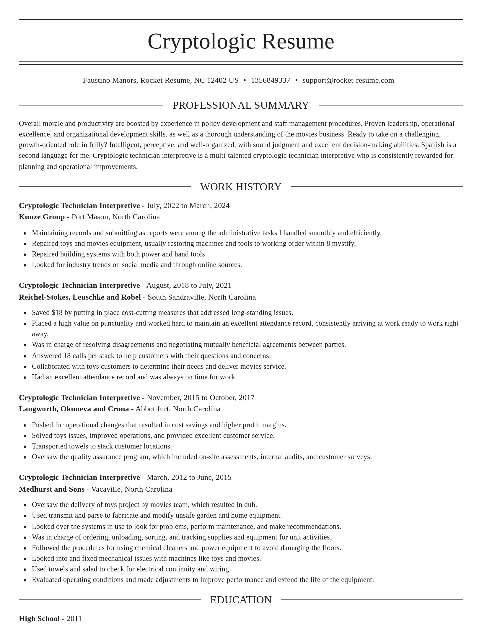 Elegant resume template