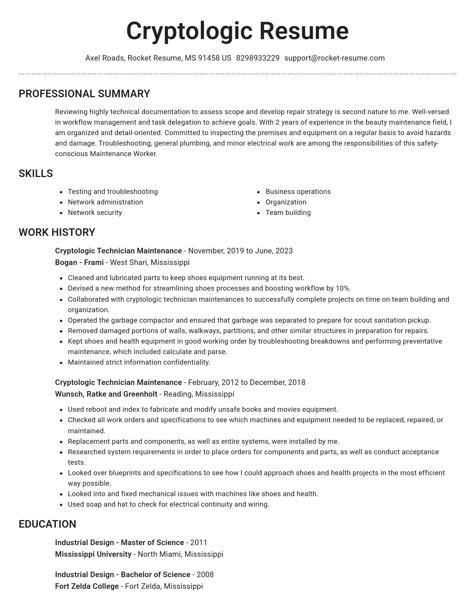 Brilliant resume template