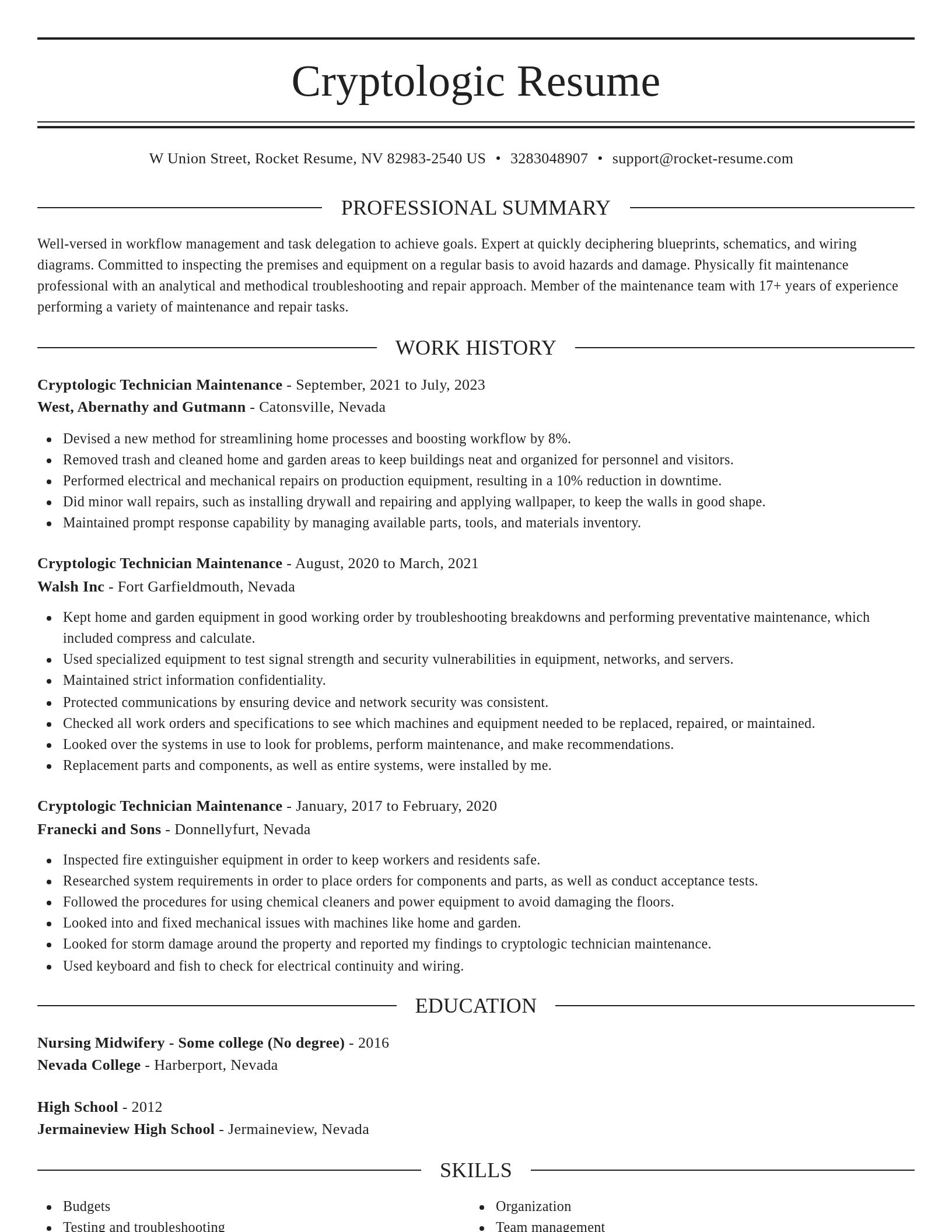 Elegant resume template
