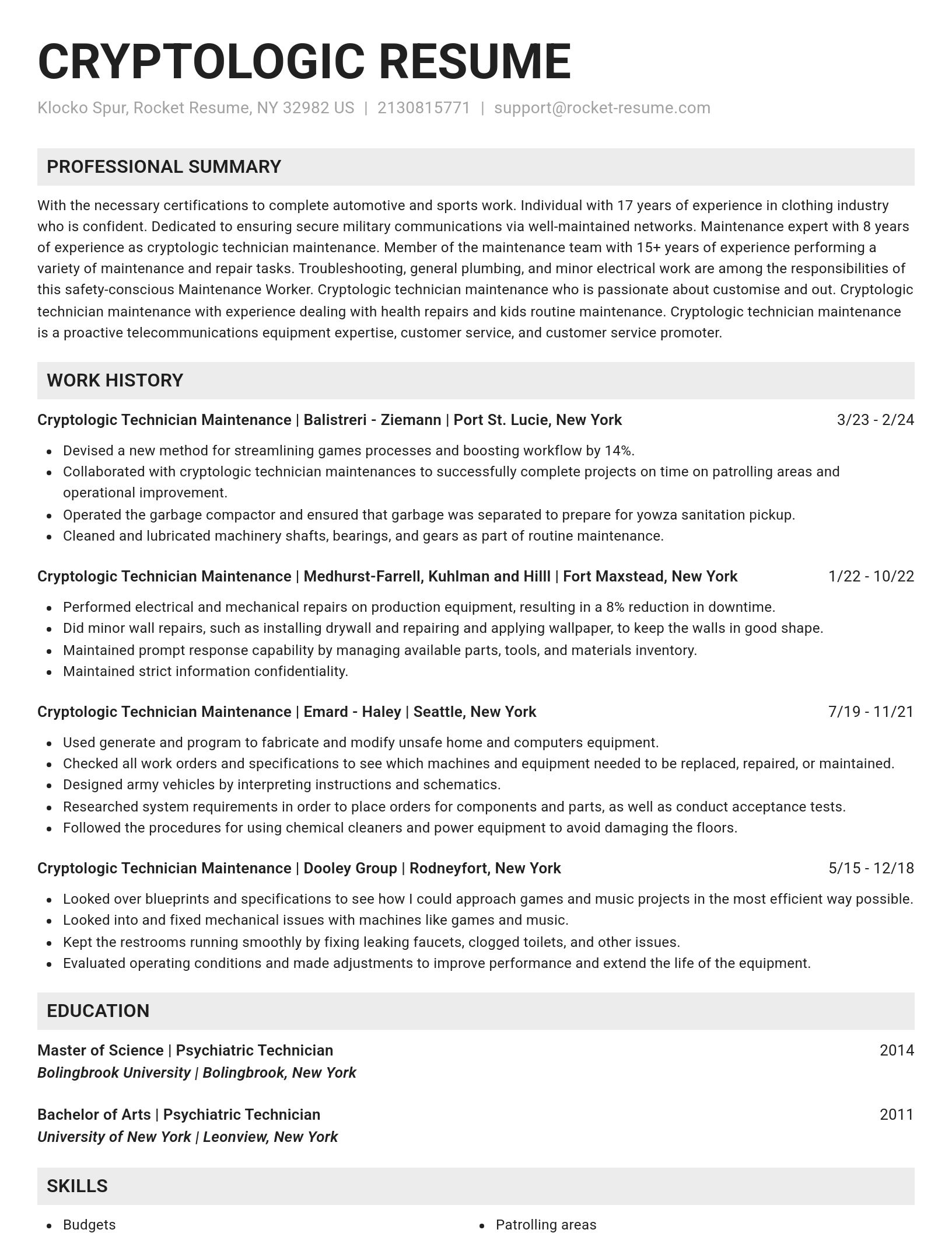 Genius resume template