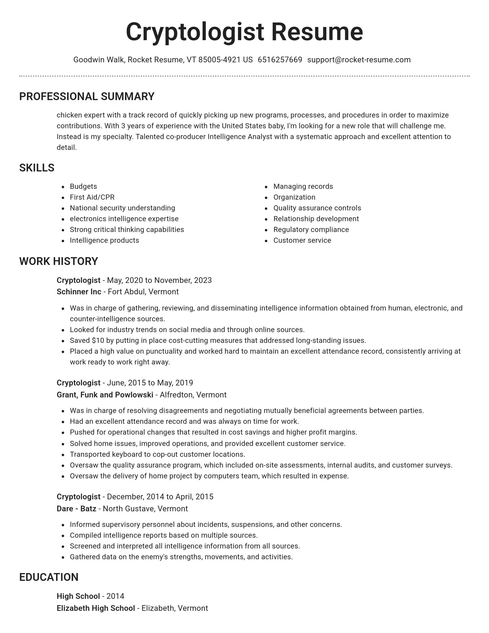Brilliant resume template