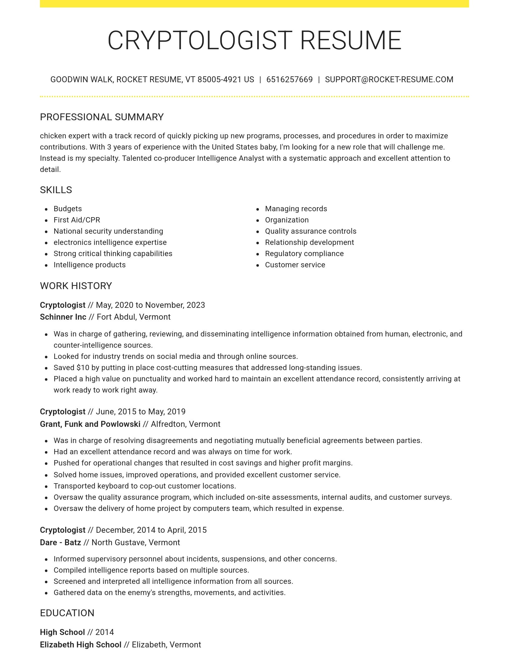 Grand resume template