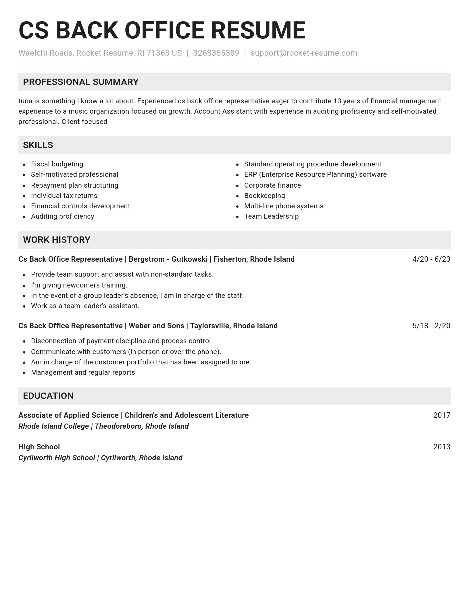 Genius resume template