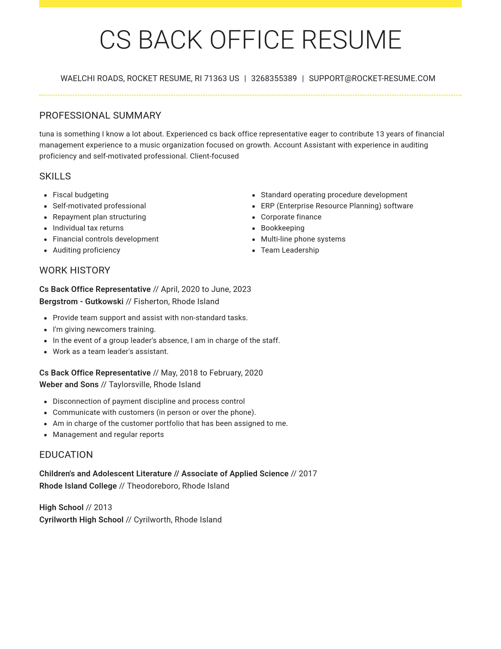 Grand resume template