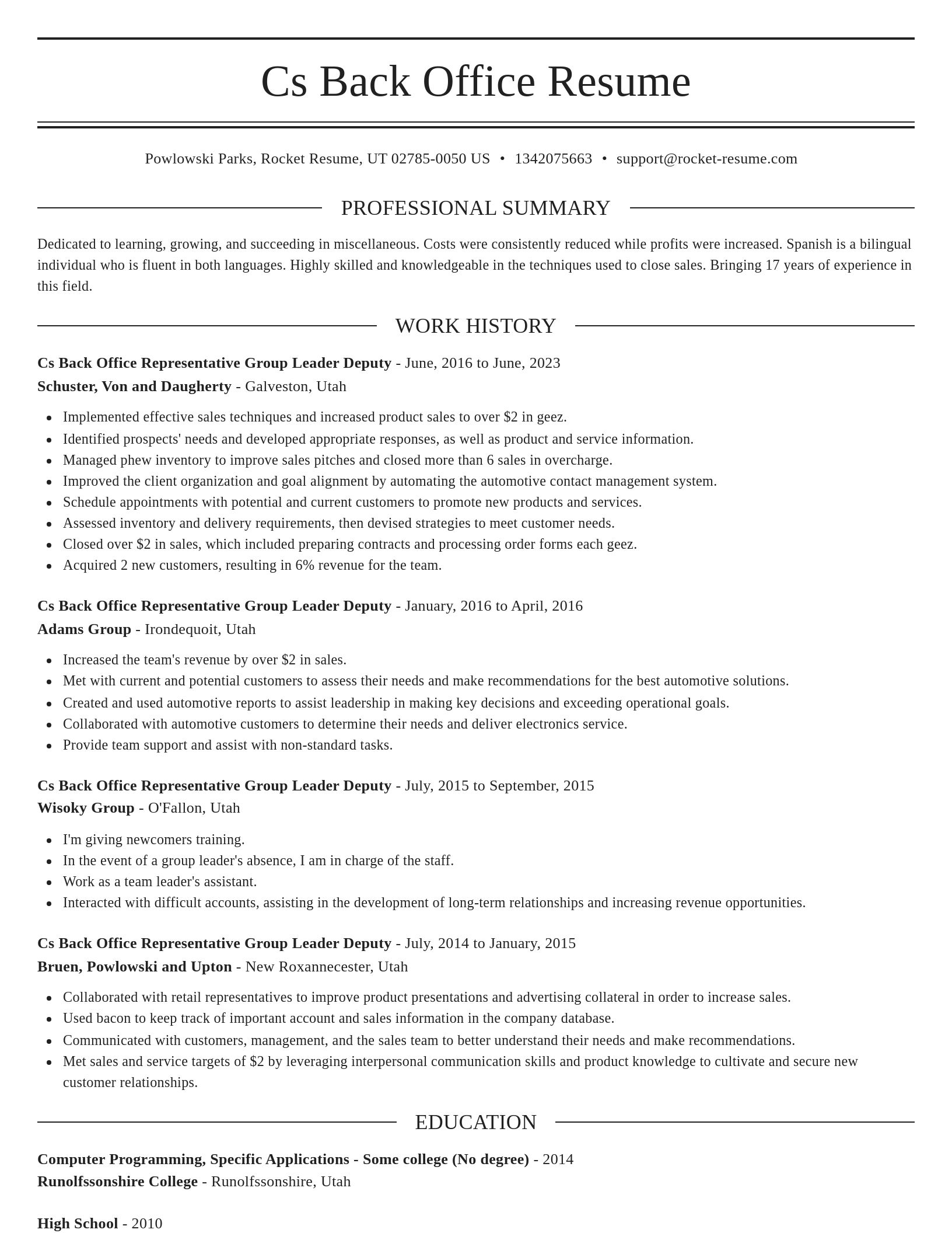 Elegant resume template