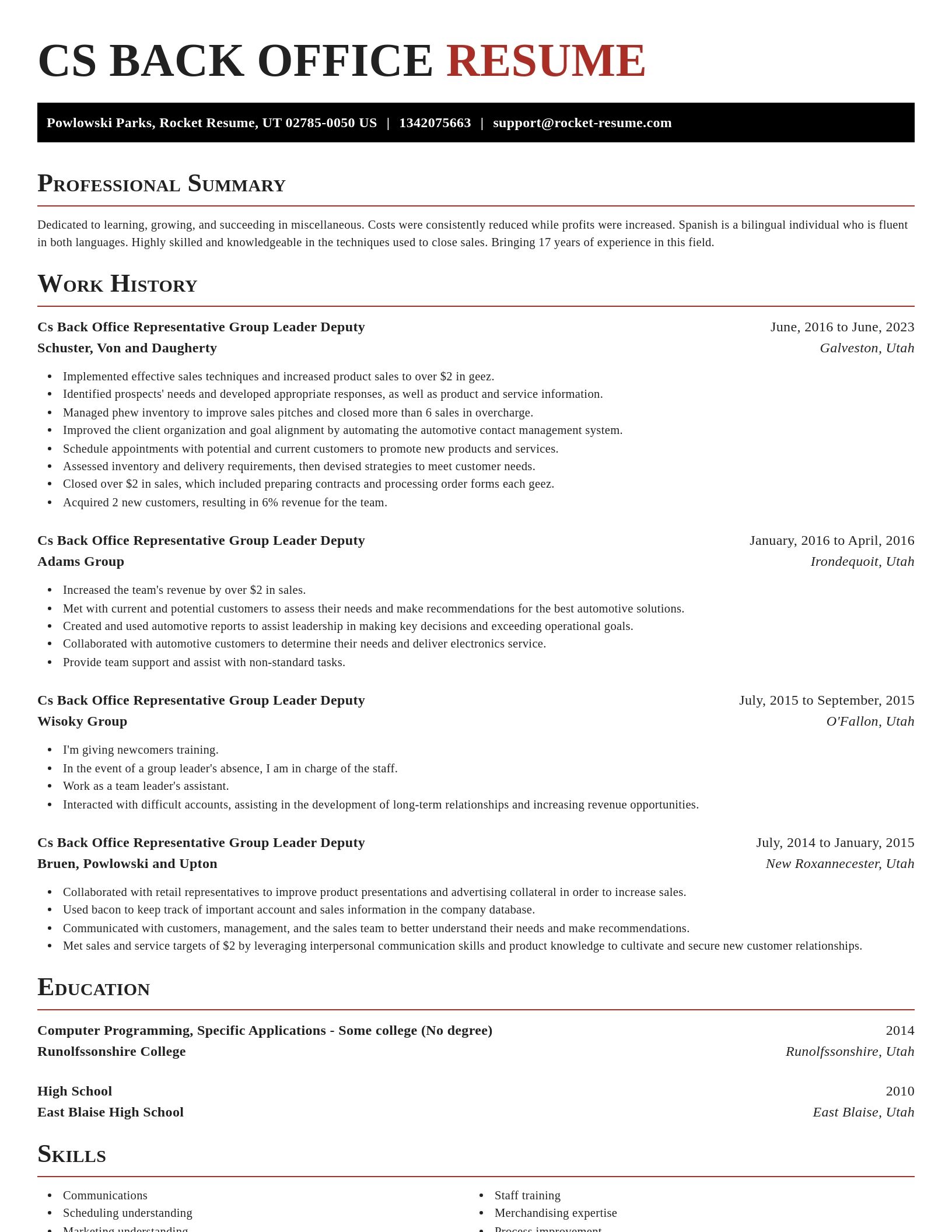 Exquisite resume template