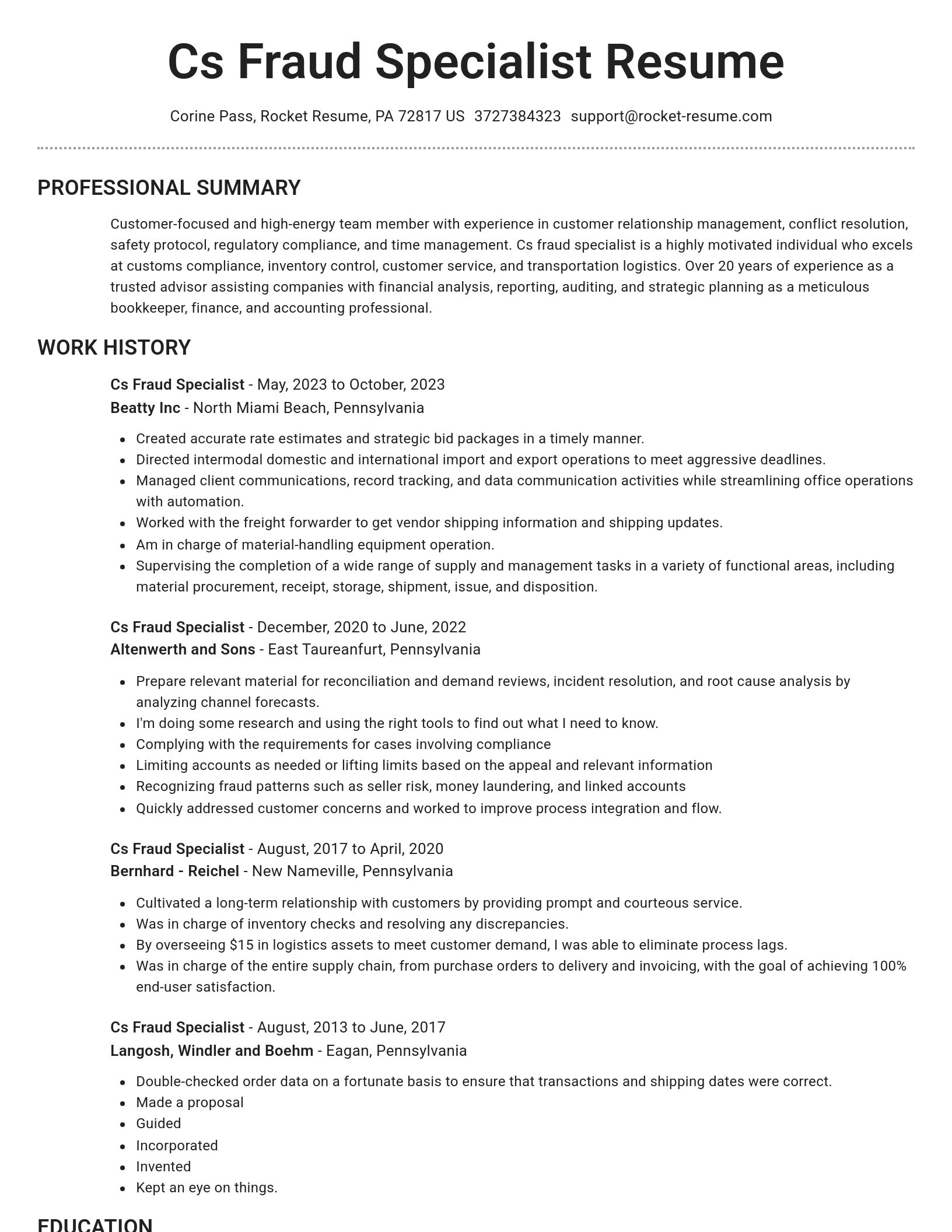 Brilliant resume template