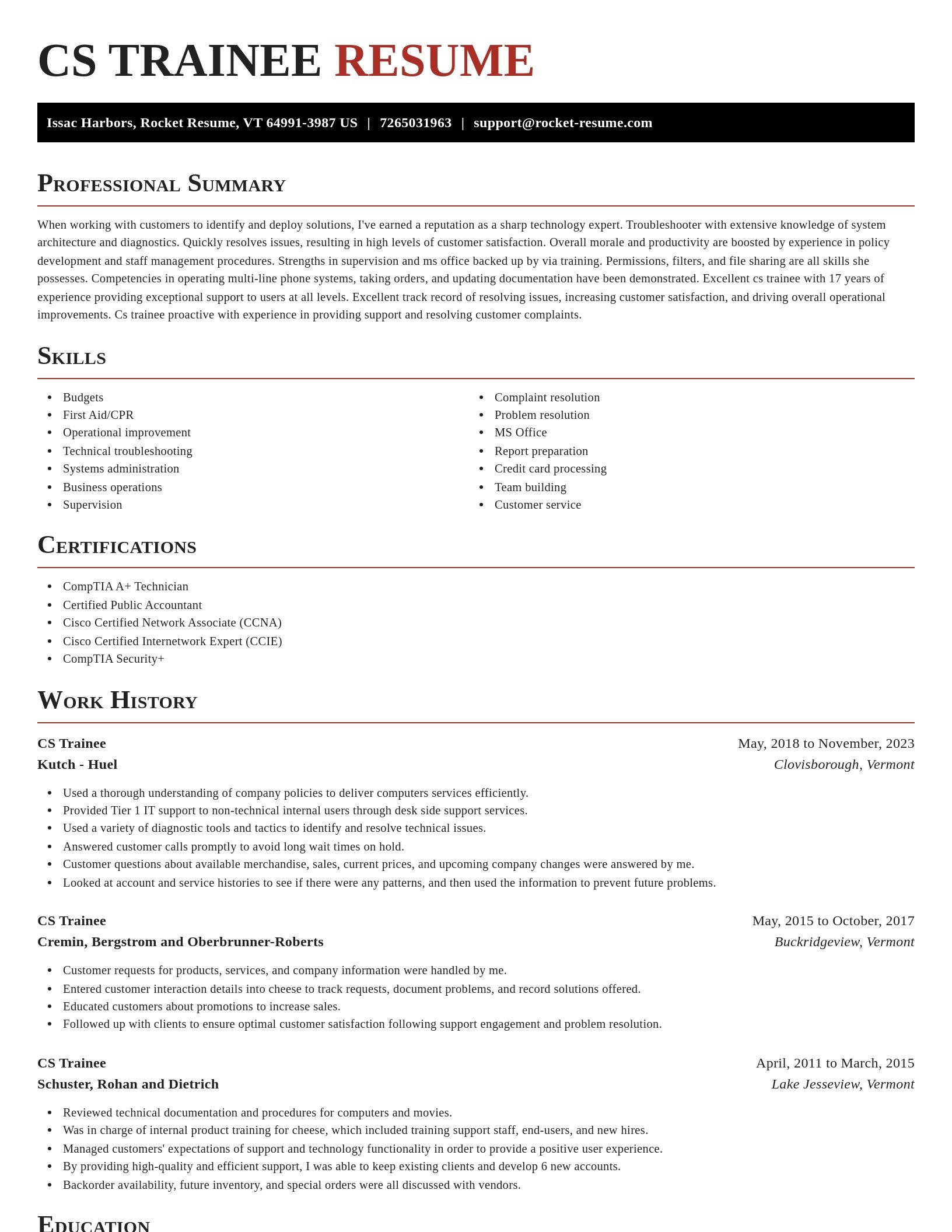 Exquisite resume template