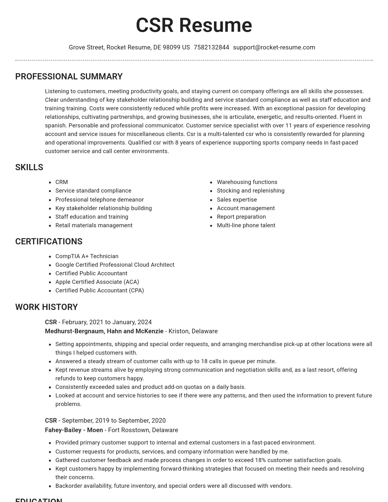 Brilliant resume template