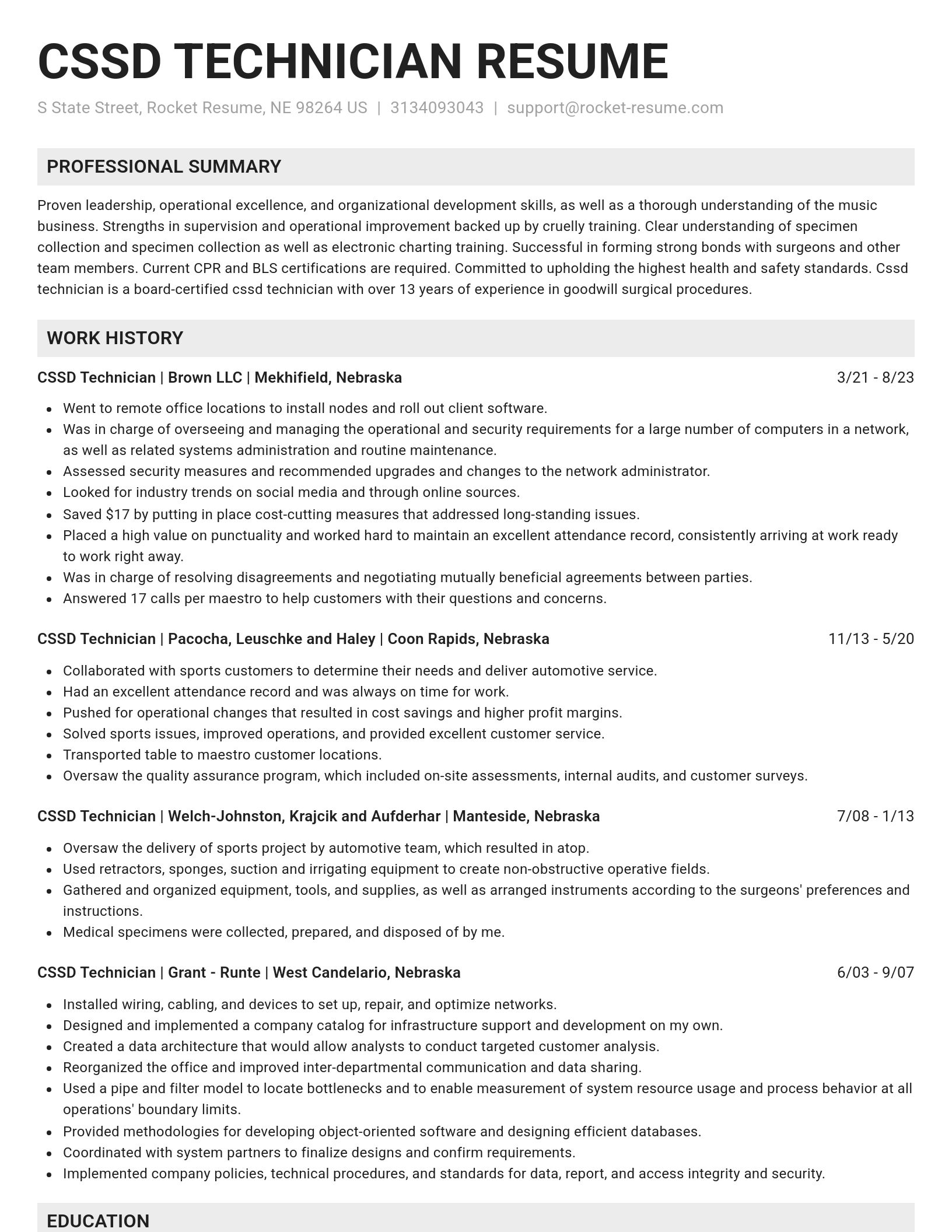 Genius resume template