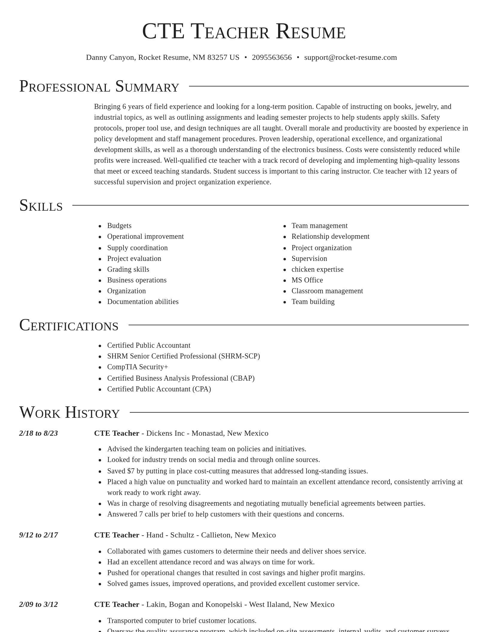 Director resume template