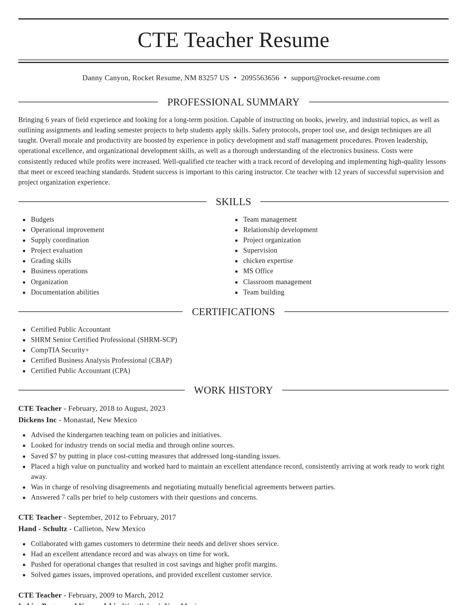 Elegant resume template