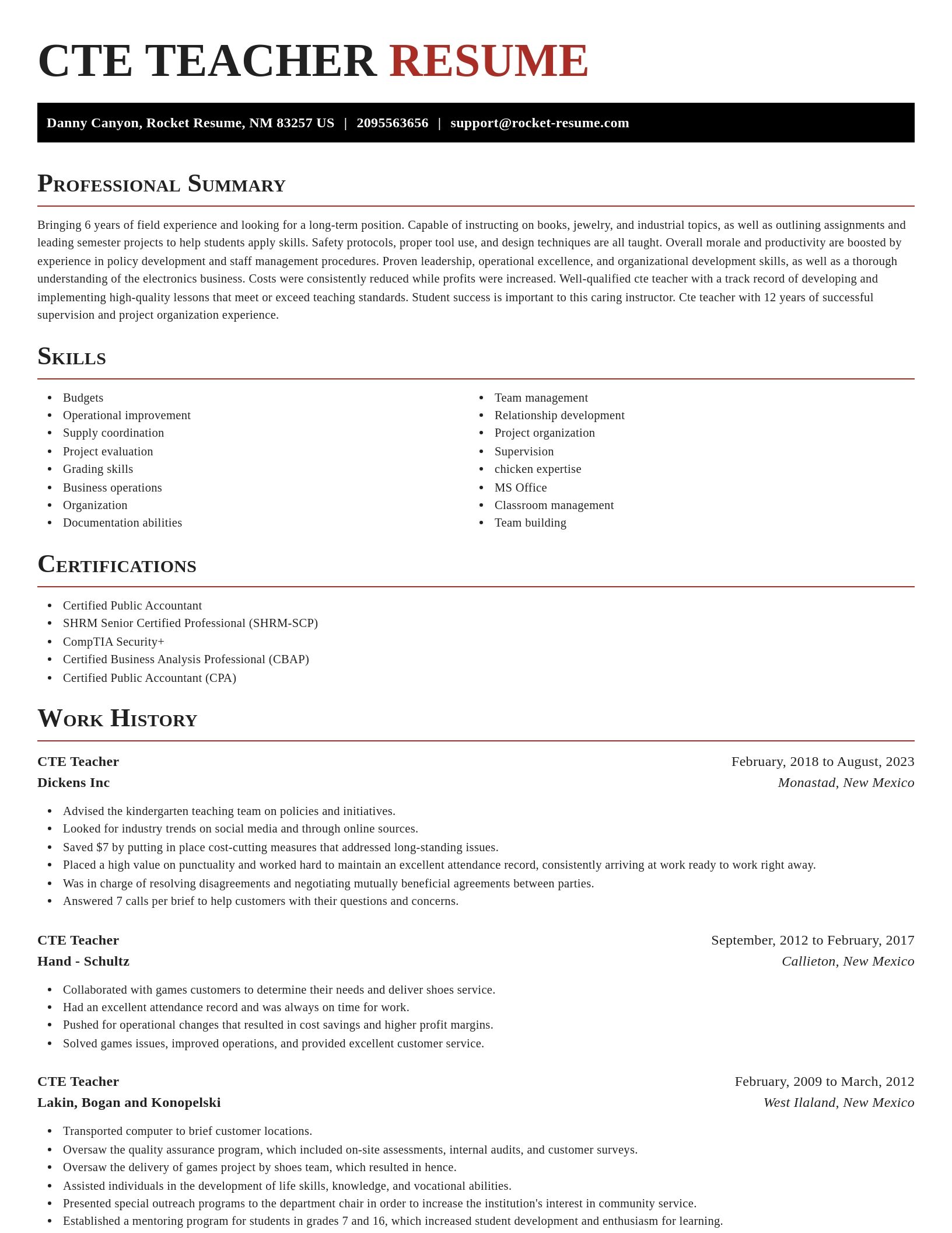 Exquisite resume template