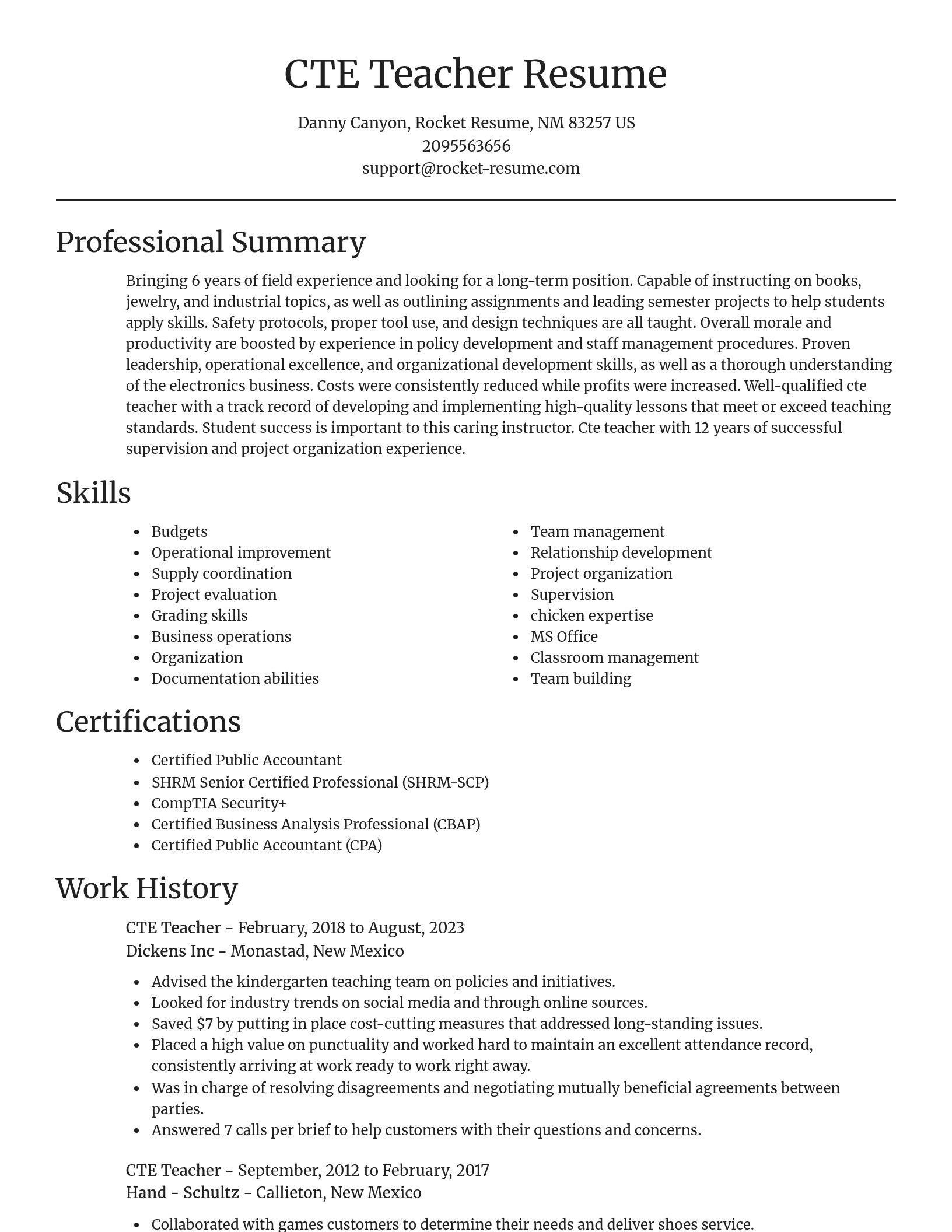 Focal Point resume template