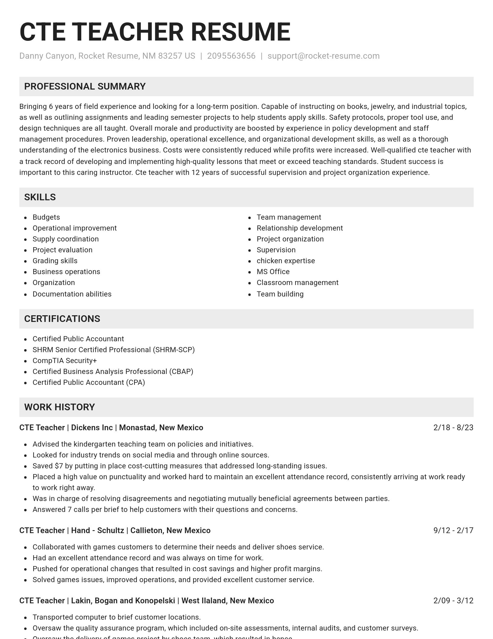 Genius resume template