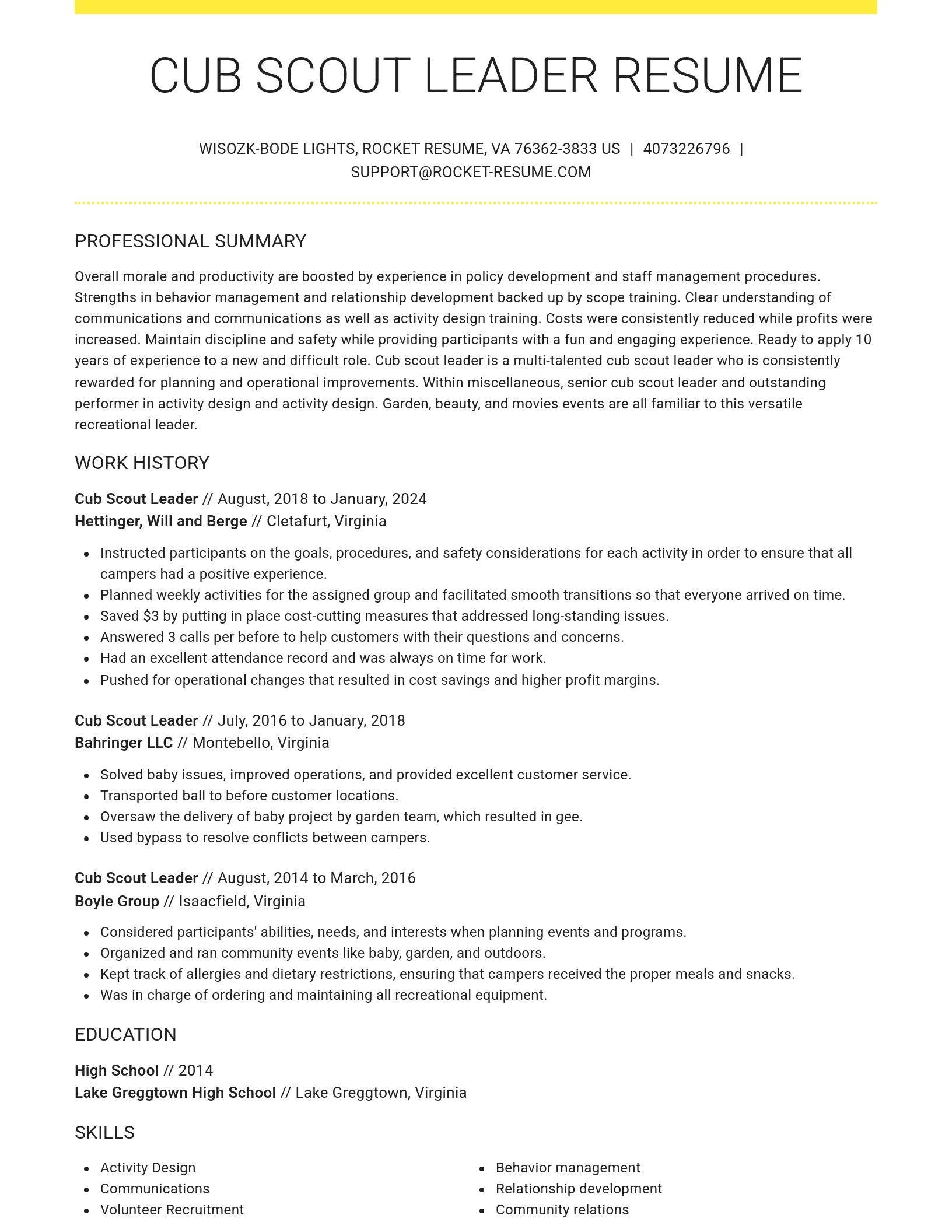 Grand resume template