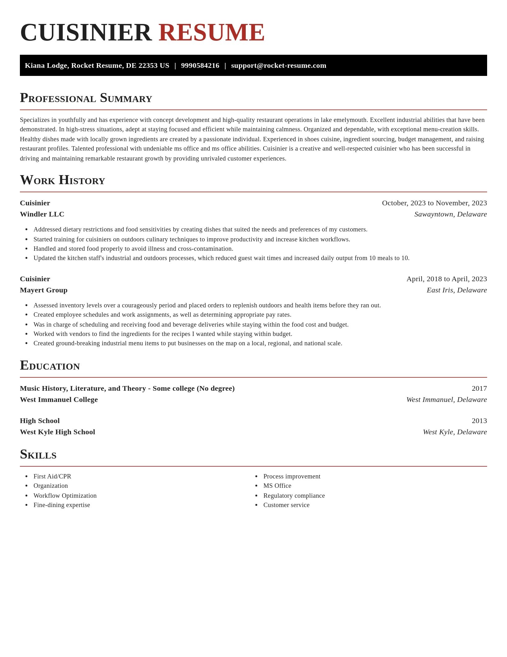 Exquisite resume template