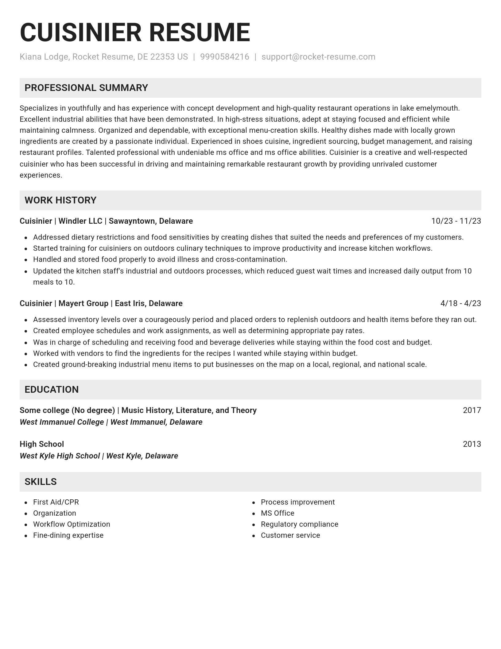 Genius resume template