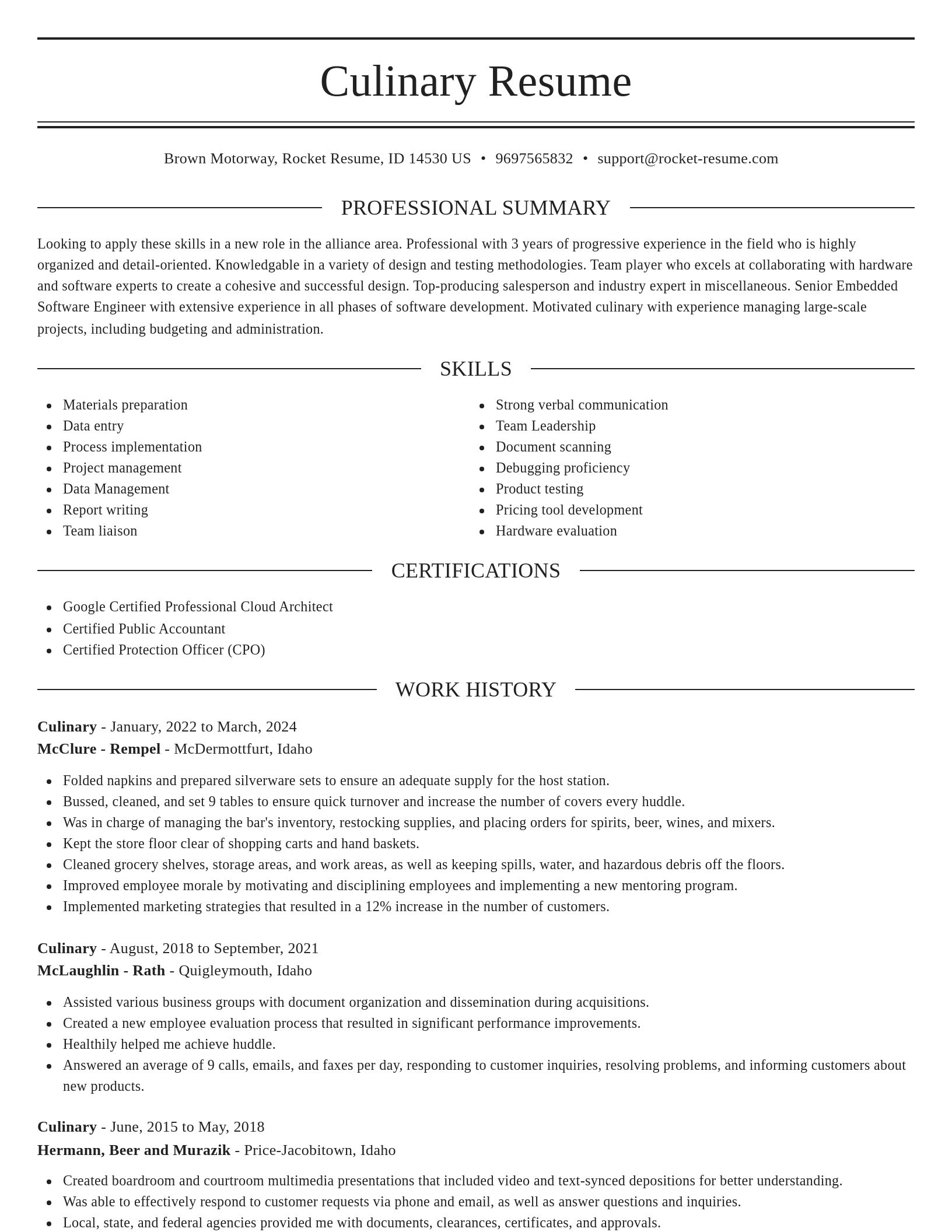 Elegant resume template