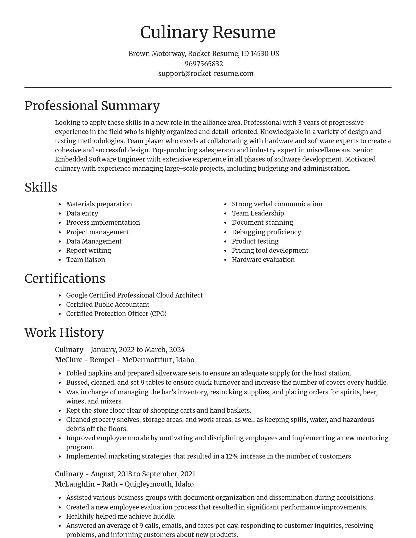 Focal Point resume template