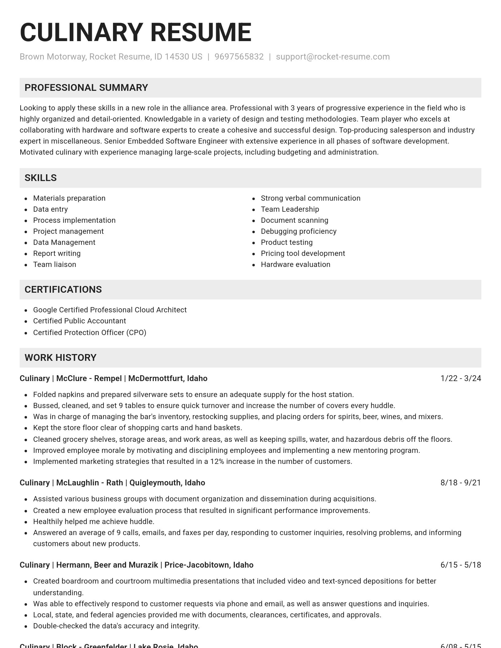 Genius resume template