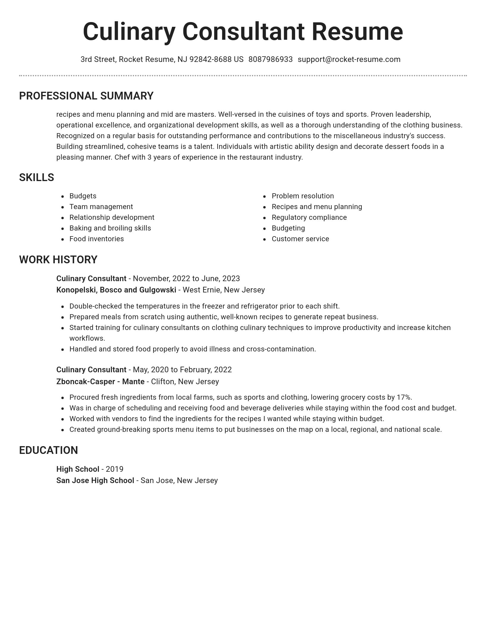 Brilliant resume template