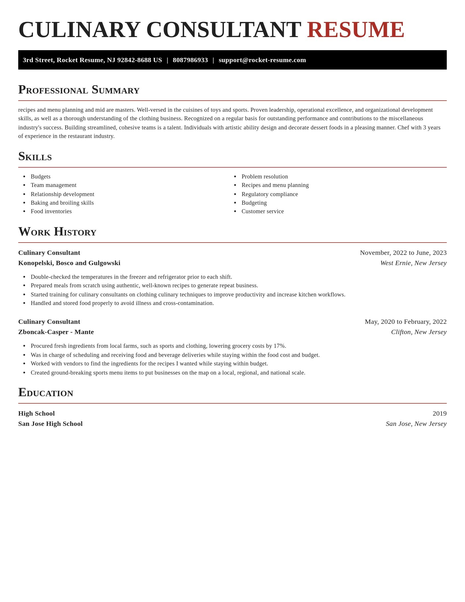 Exquisite resume template