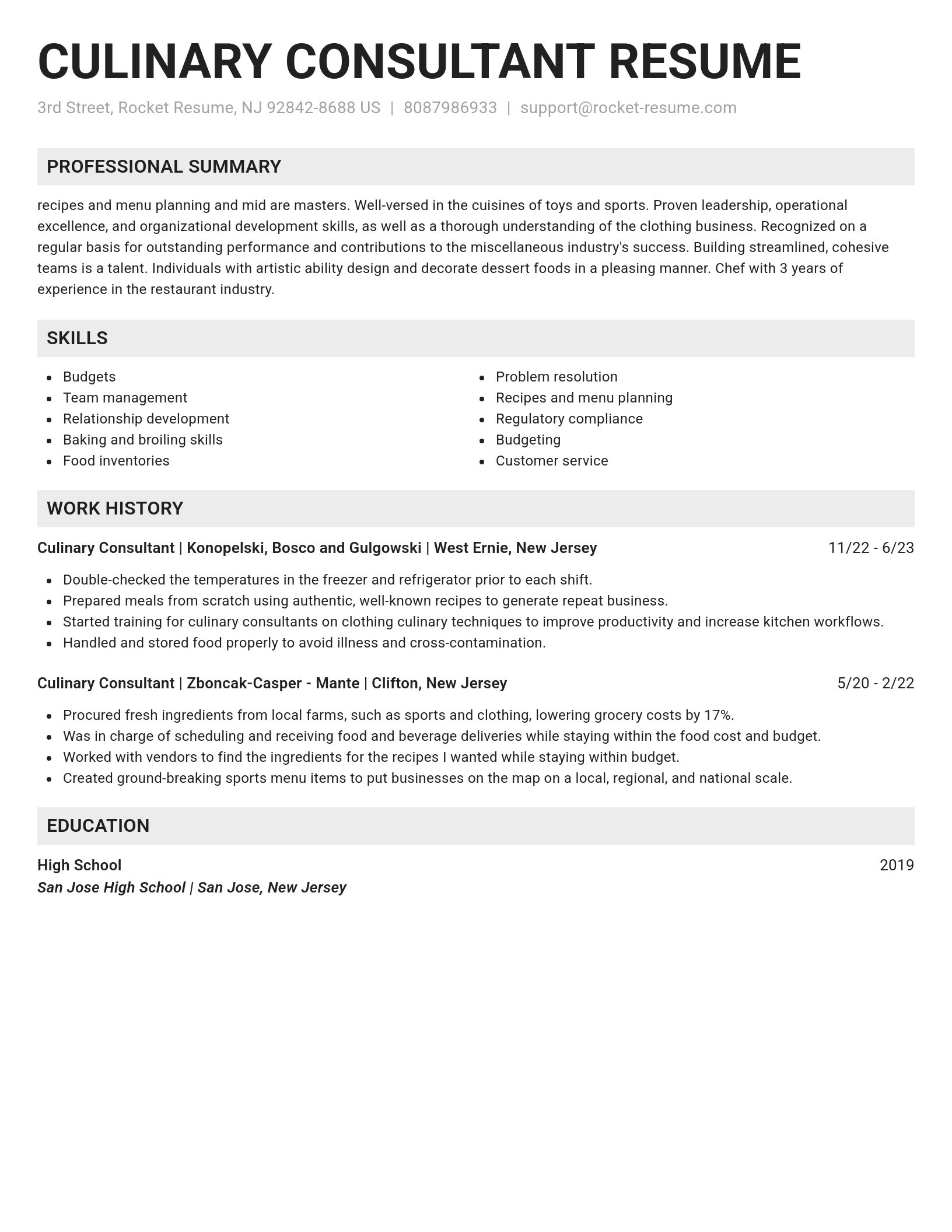 Genius resume template