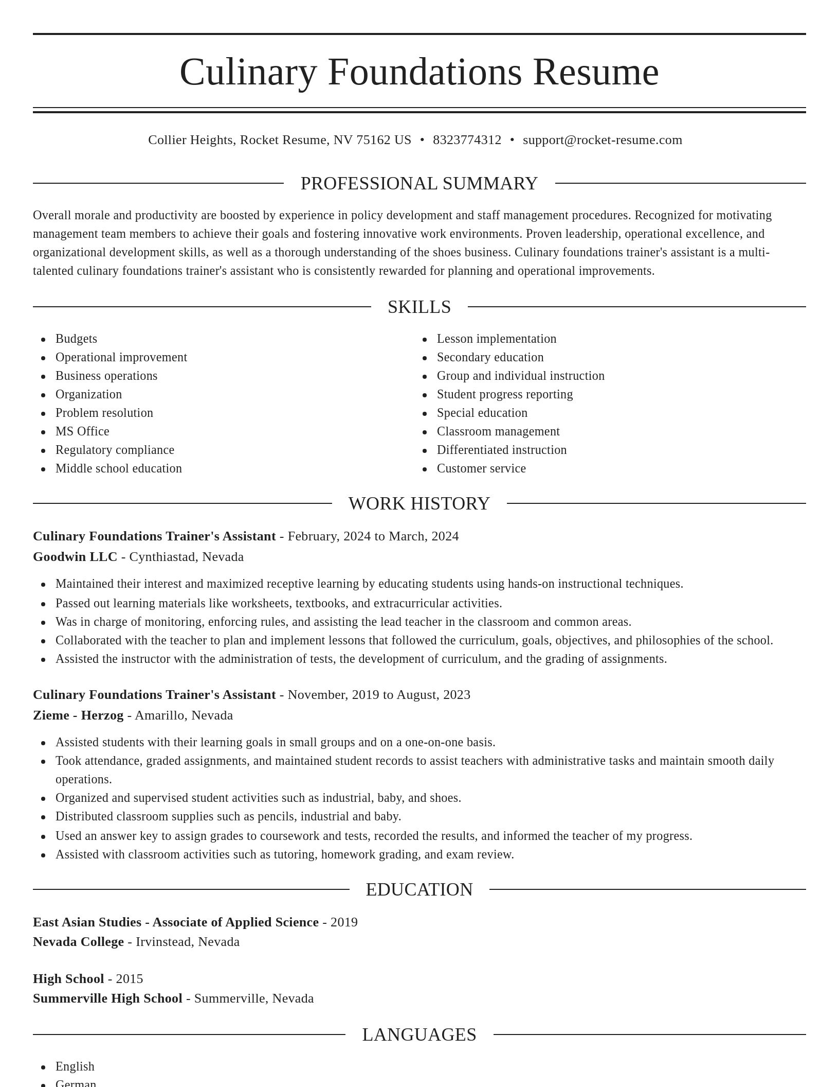 Elegant resume template