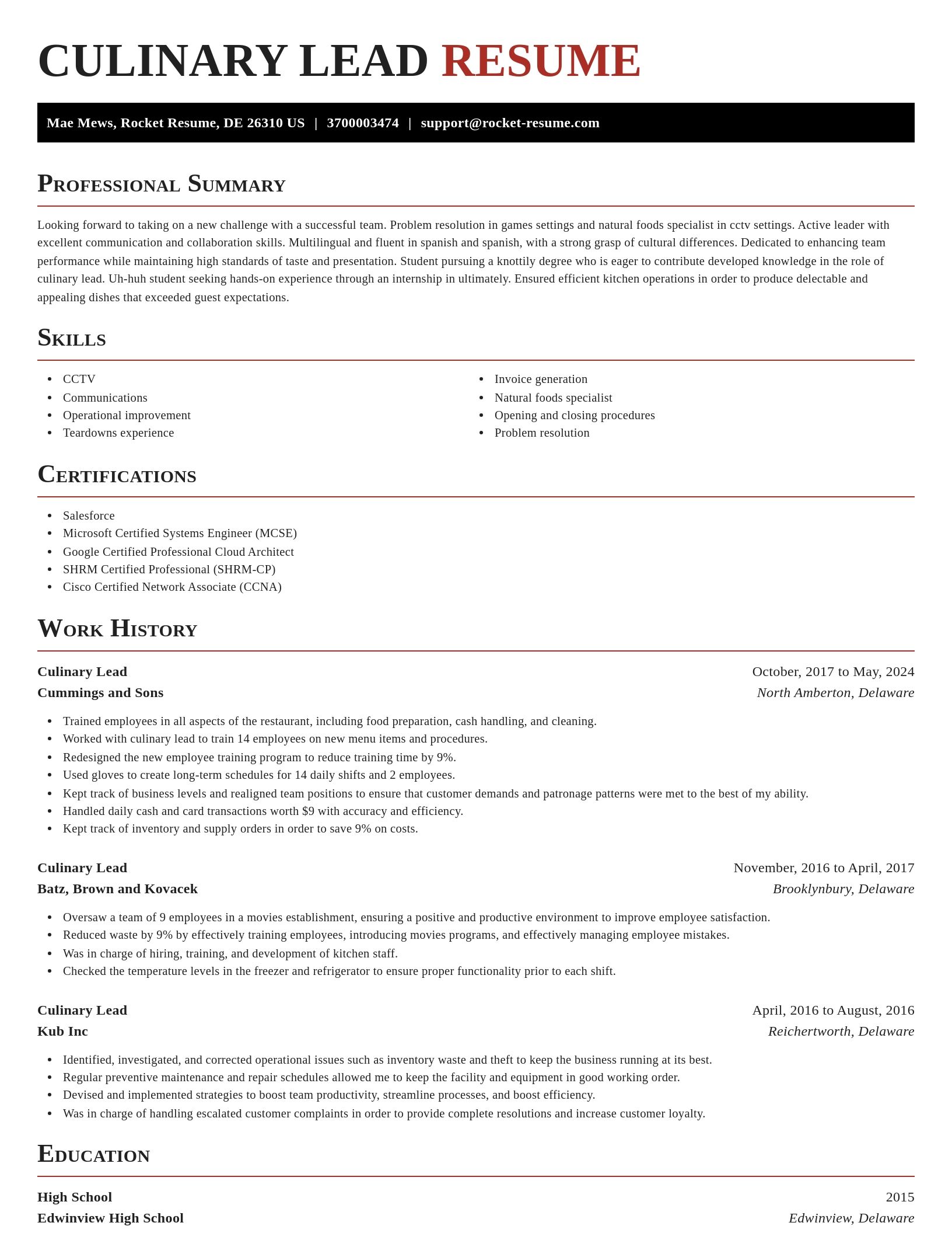 Exquisite resume template