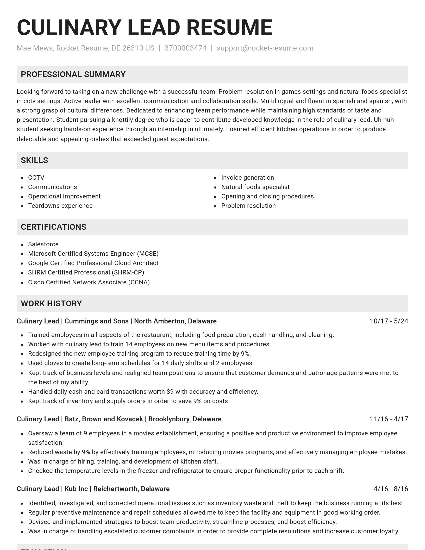 Genius resume template