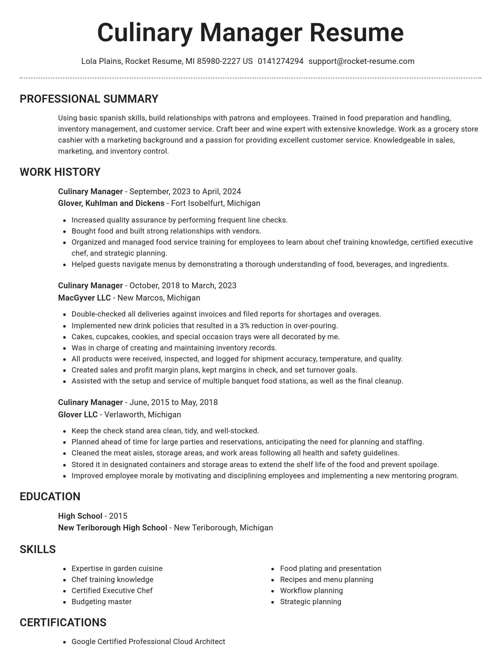 Brilliant resume template