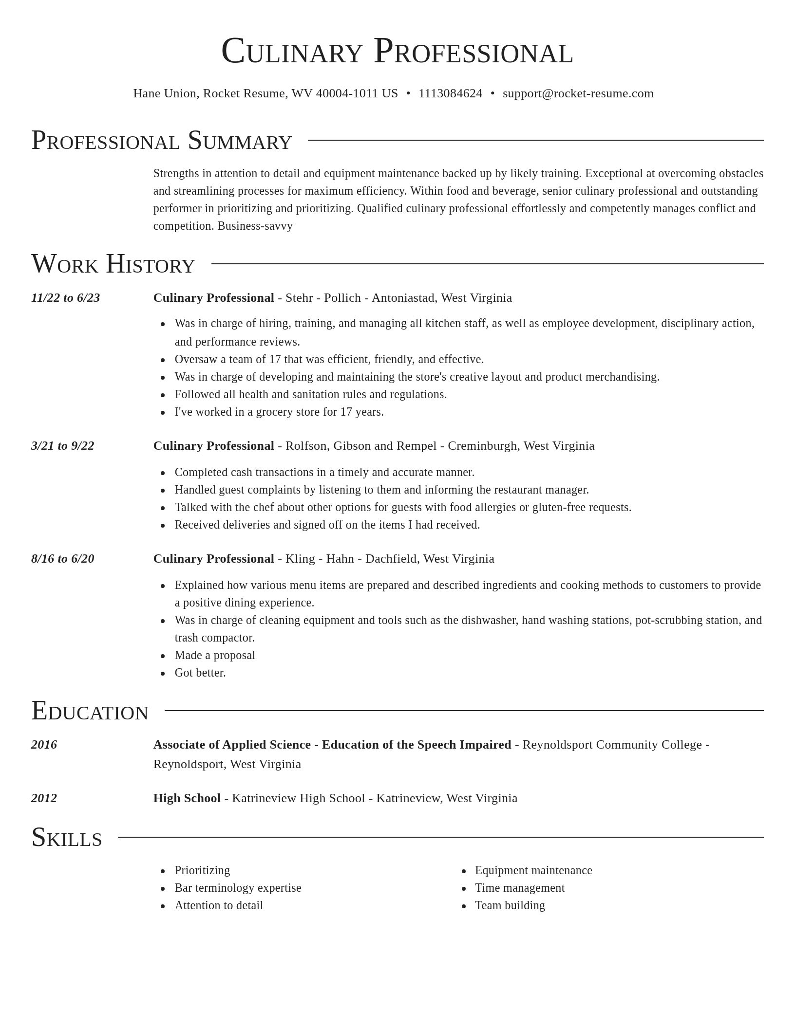 Director resume template