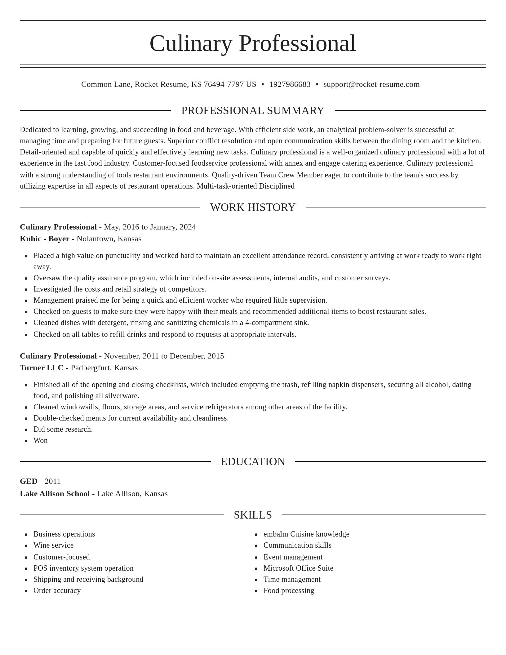 Elegant resume template