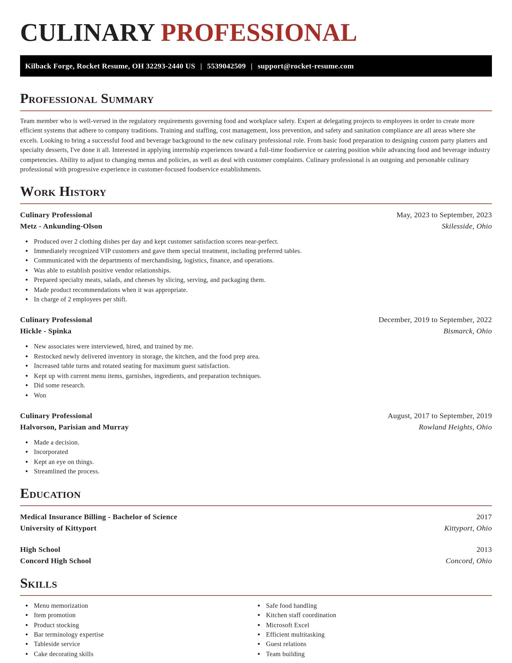 Exquisite resume template