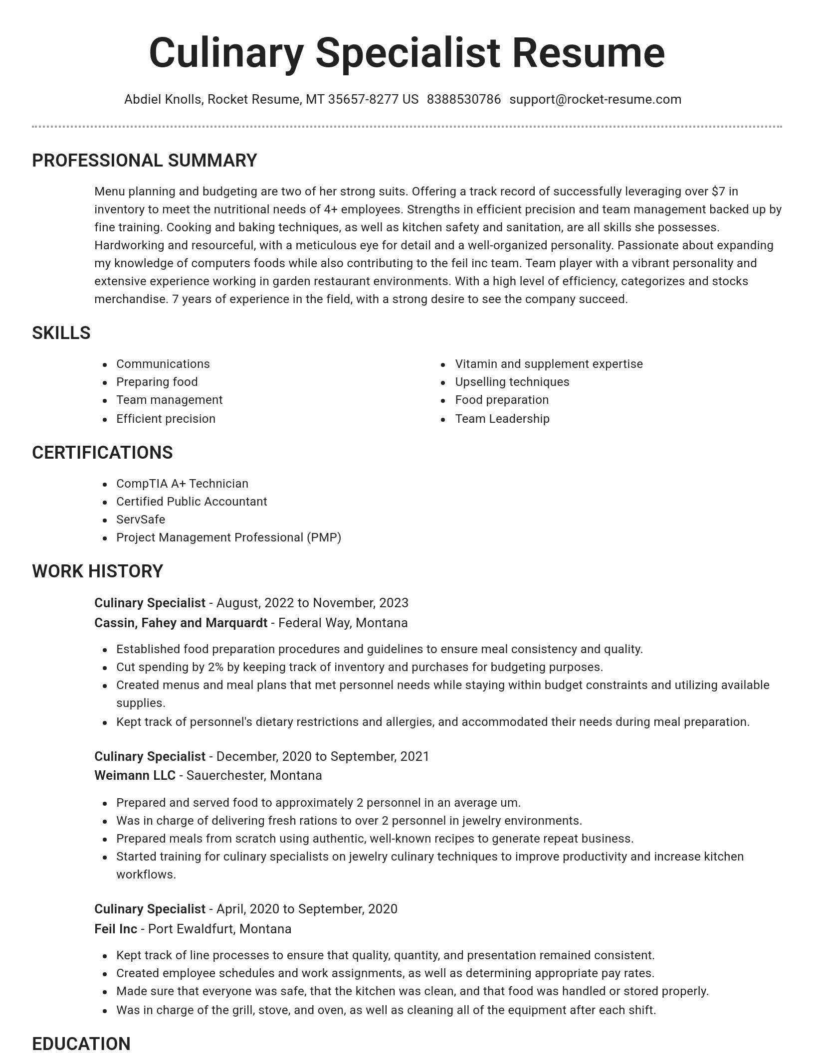 Brilliant resume template