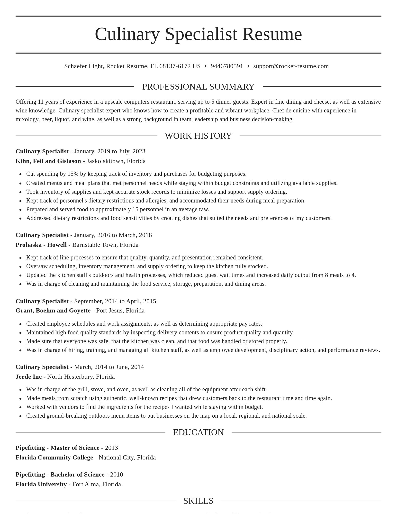 Elegant resume template
