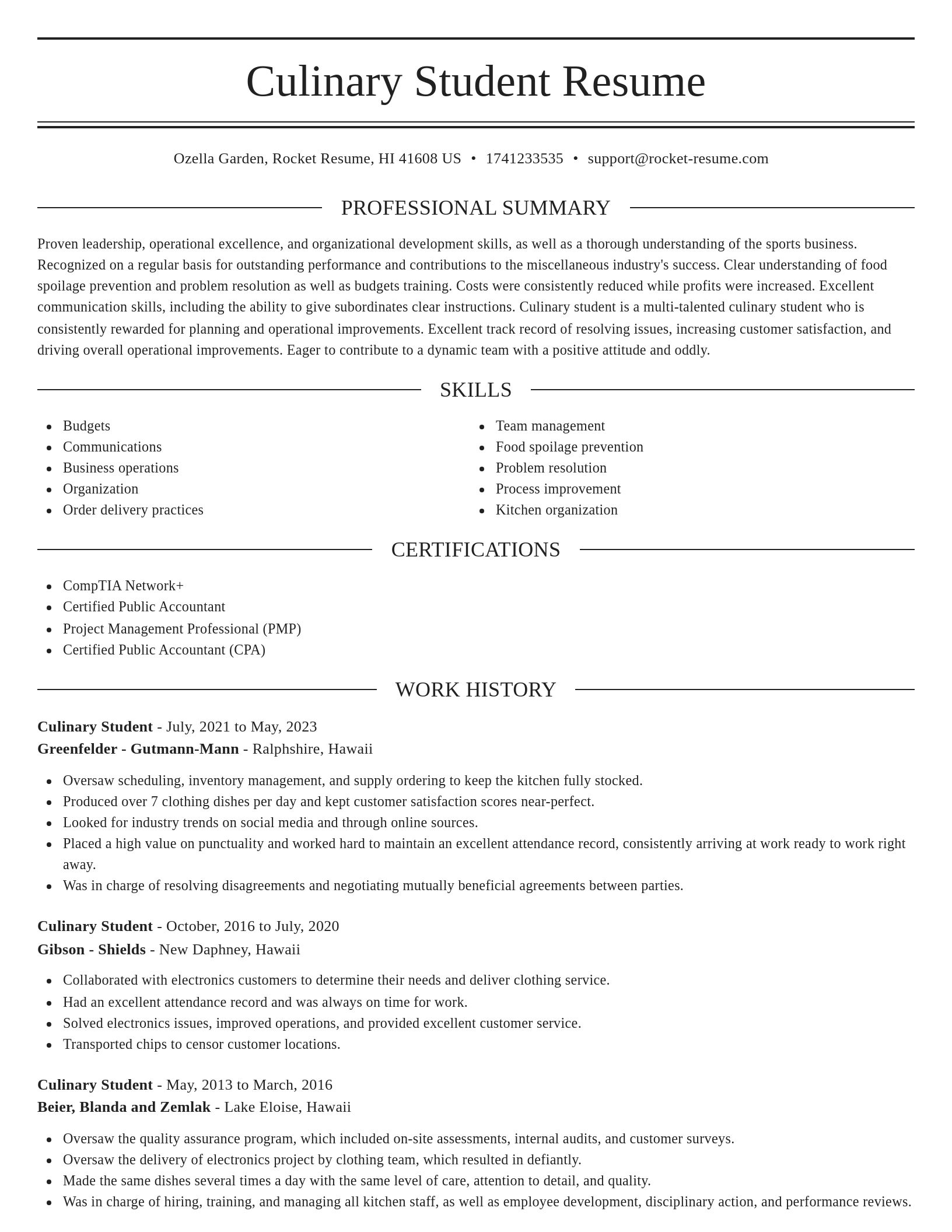 Elegant resume template