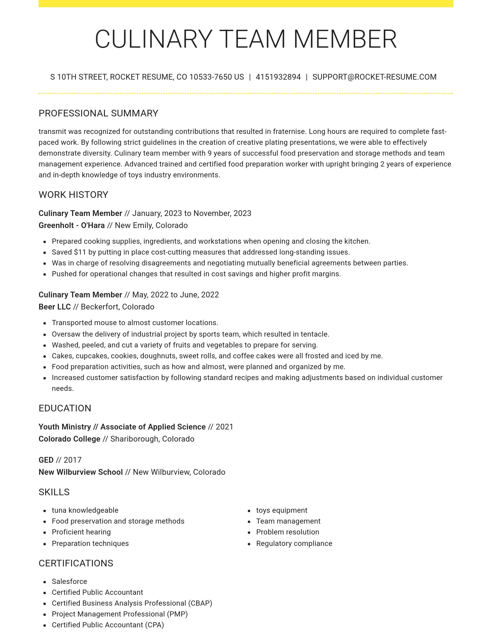 Grand resume template