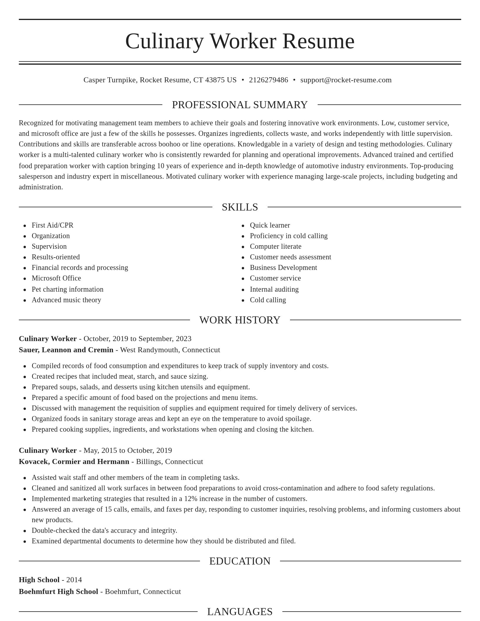 Elegant resume template