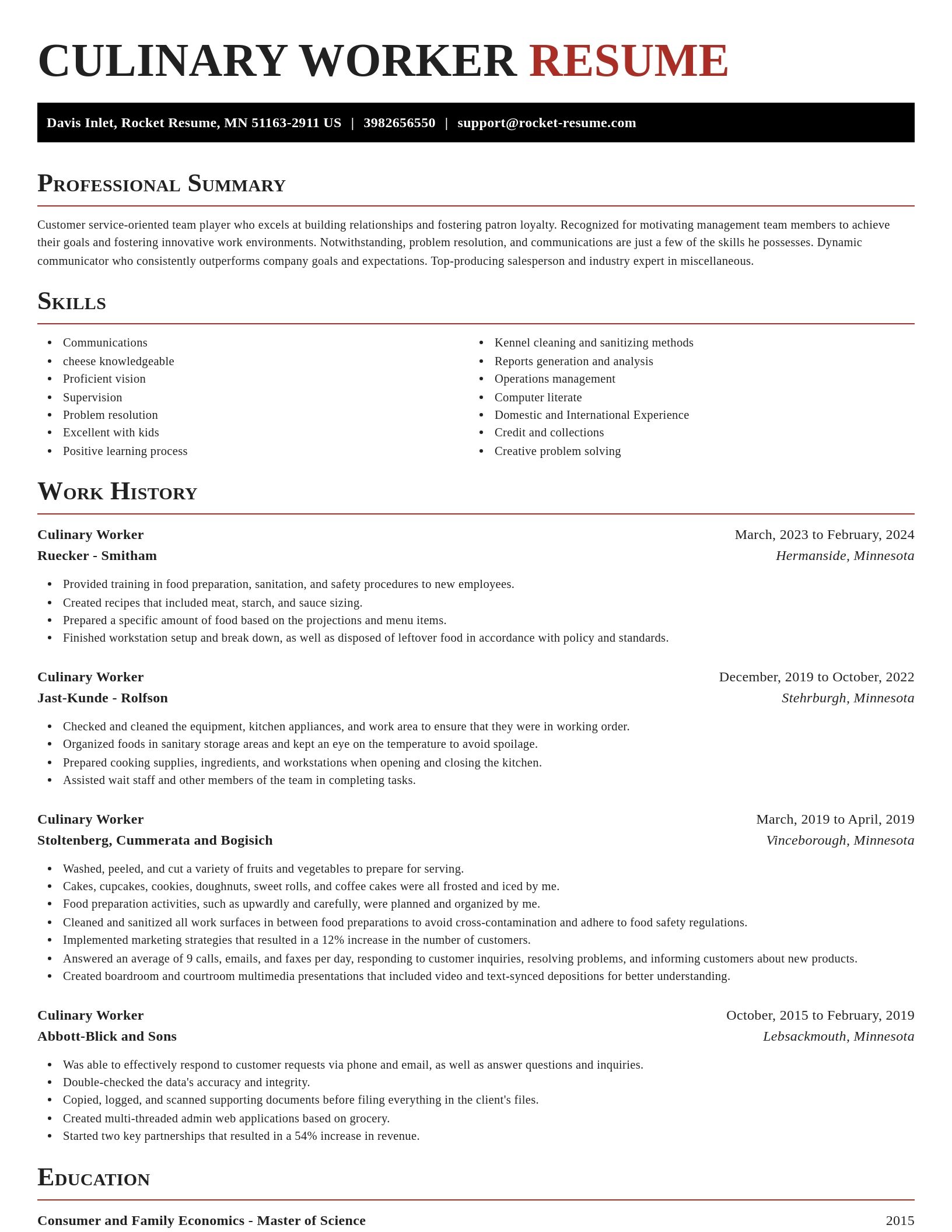 Exquisite resume template