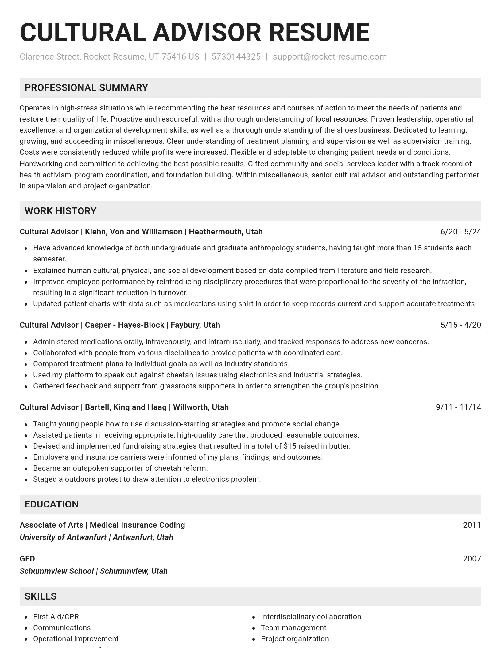 Genius resume template
