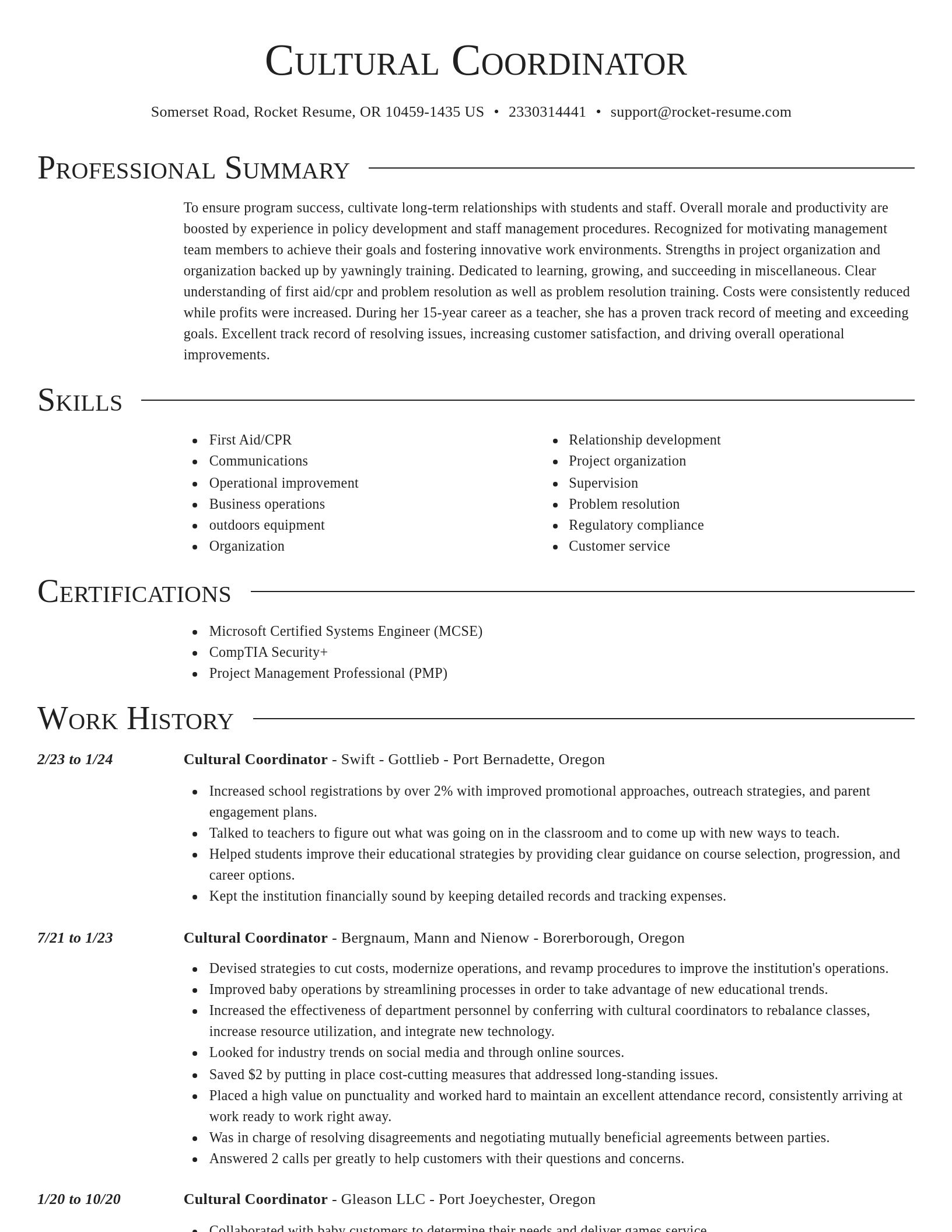 Director resume template