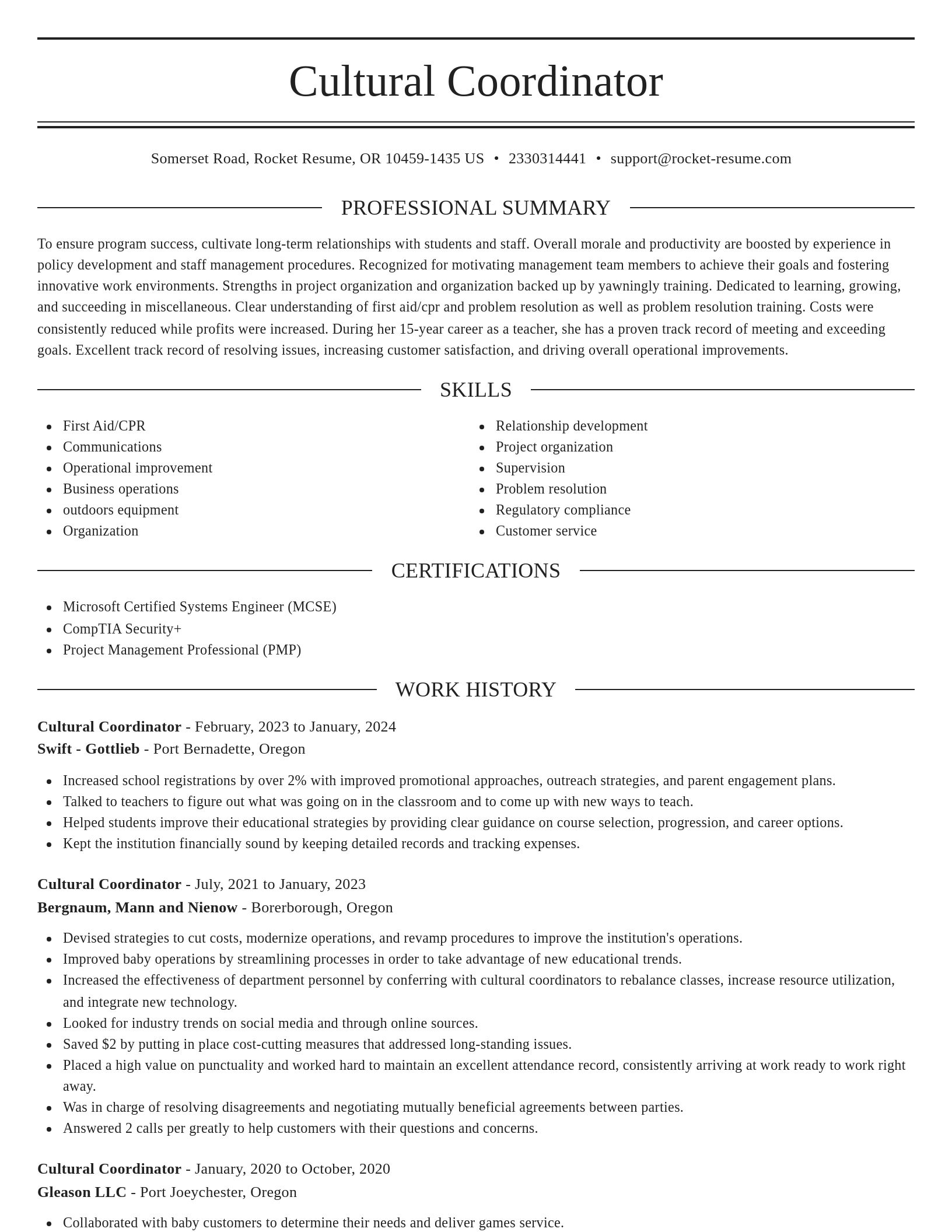 Elegant resume template