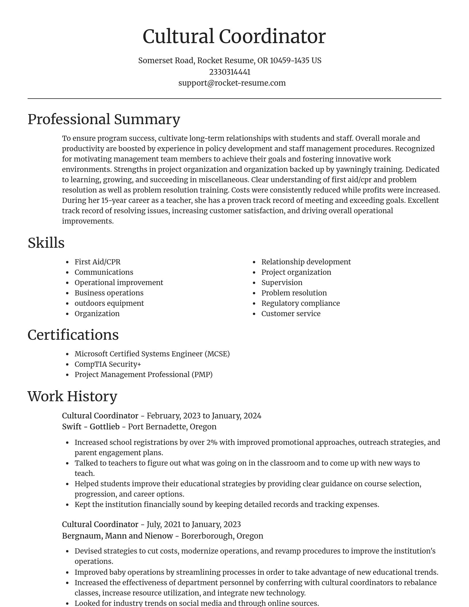 Focal Point resume template
