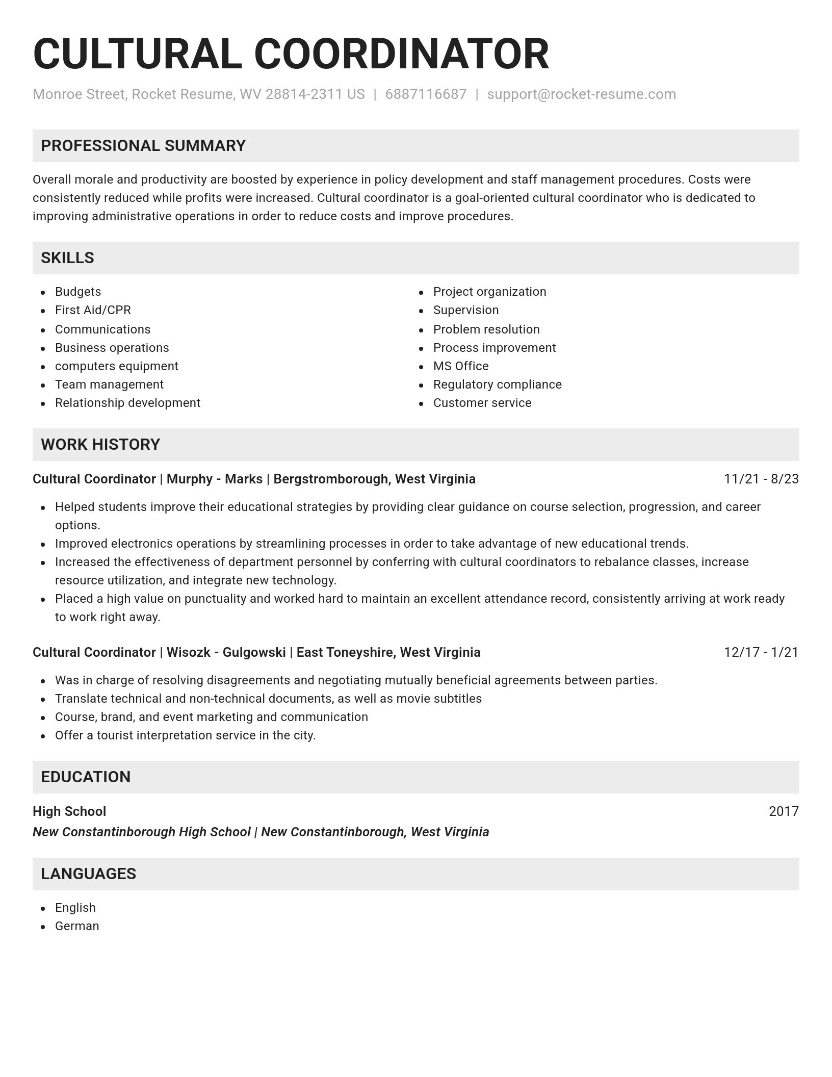 Genius resume template
