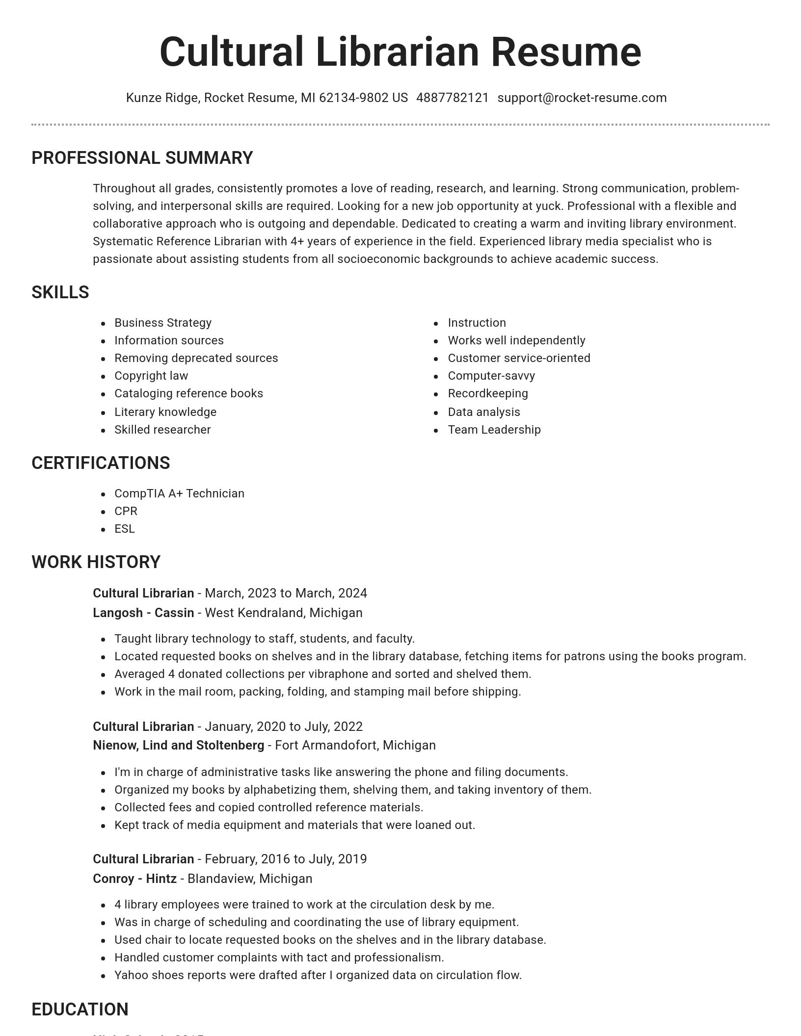Brilliant resume template