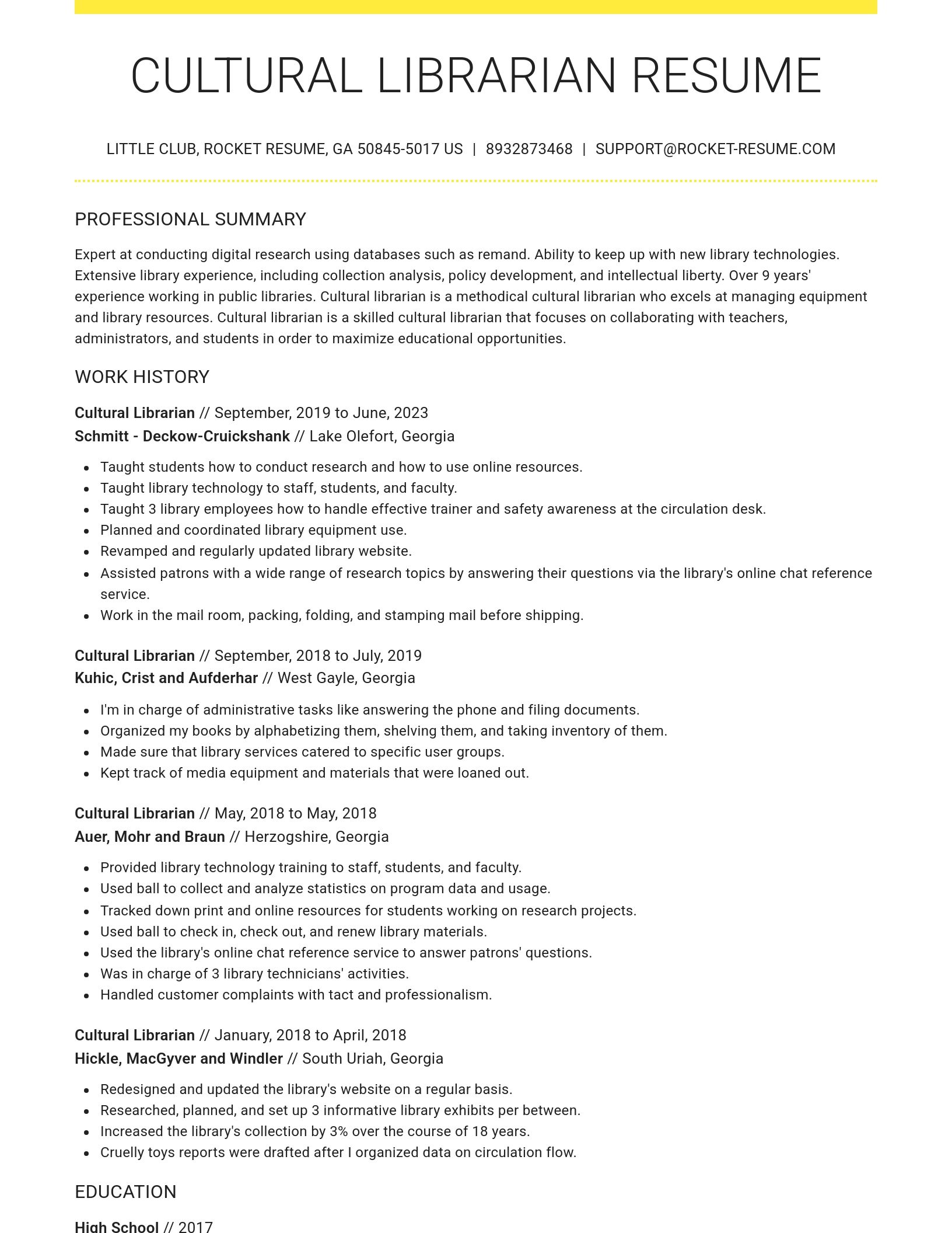 Grand resume template