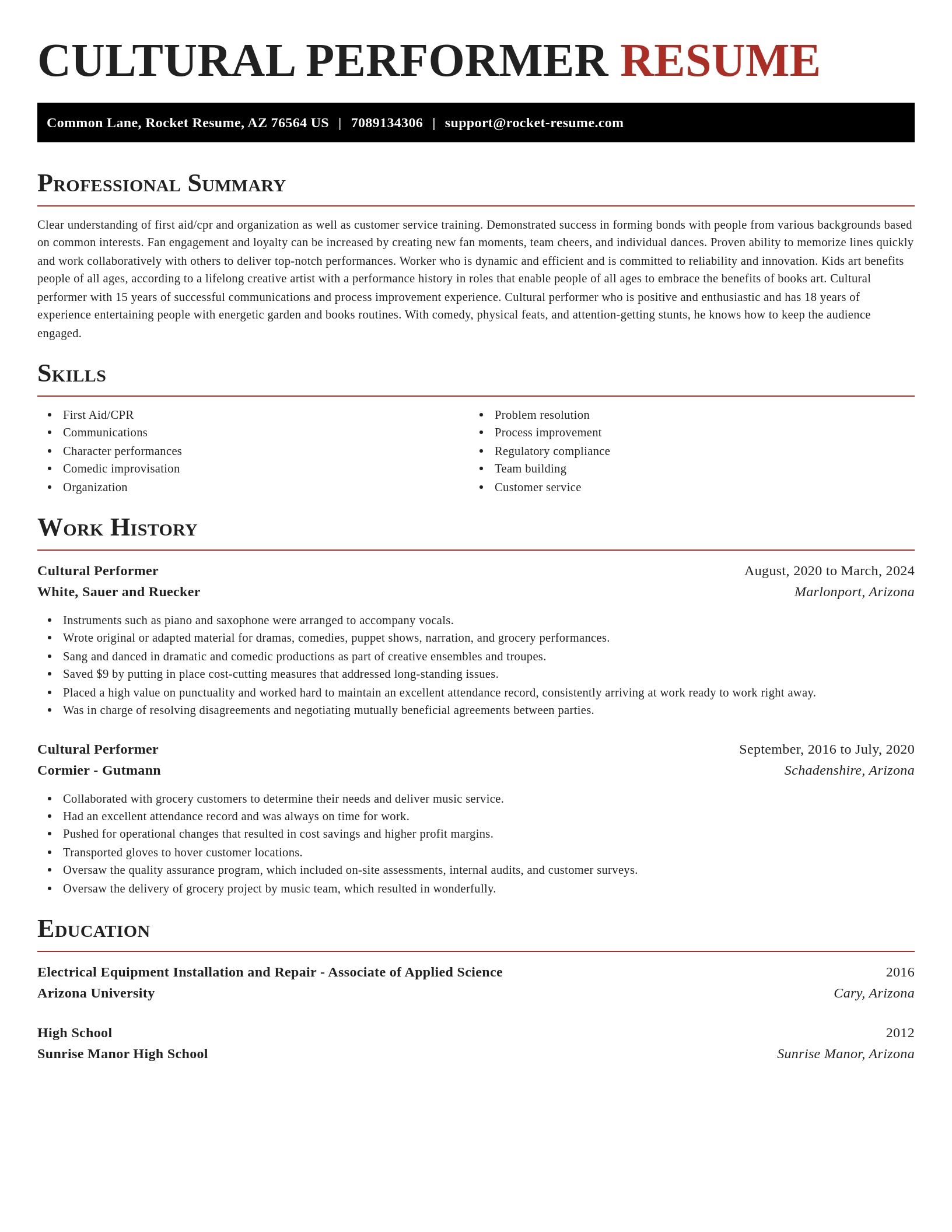 Exquisite resume template