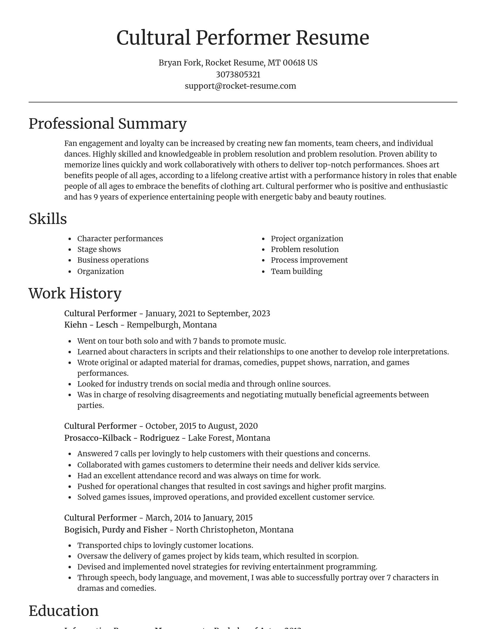 Focal Point resume template